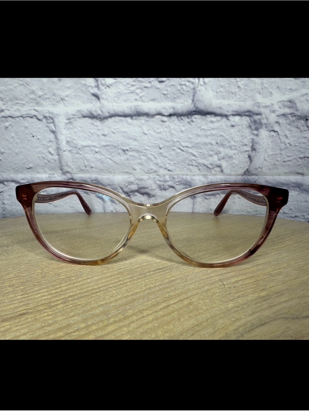 Coach Eyeglasses HC 6181 5656 Transparent Pink Ombre Semi Cat Eye